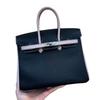 Factory Direct Sales French Sheep Pattern Bag Portable First Layer Leather Women's Bag 25cm Large Capacity Contrasting Color Cross-border Special