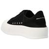 (WMNS) Alexander McQueen Deck Lace Up Plimsoll 'Black White Sole' Women's 654593W4PQ11070