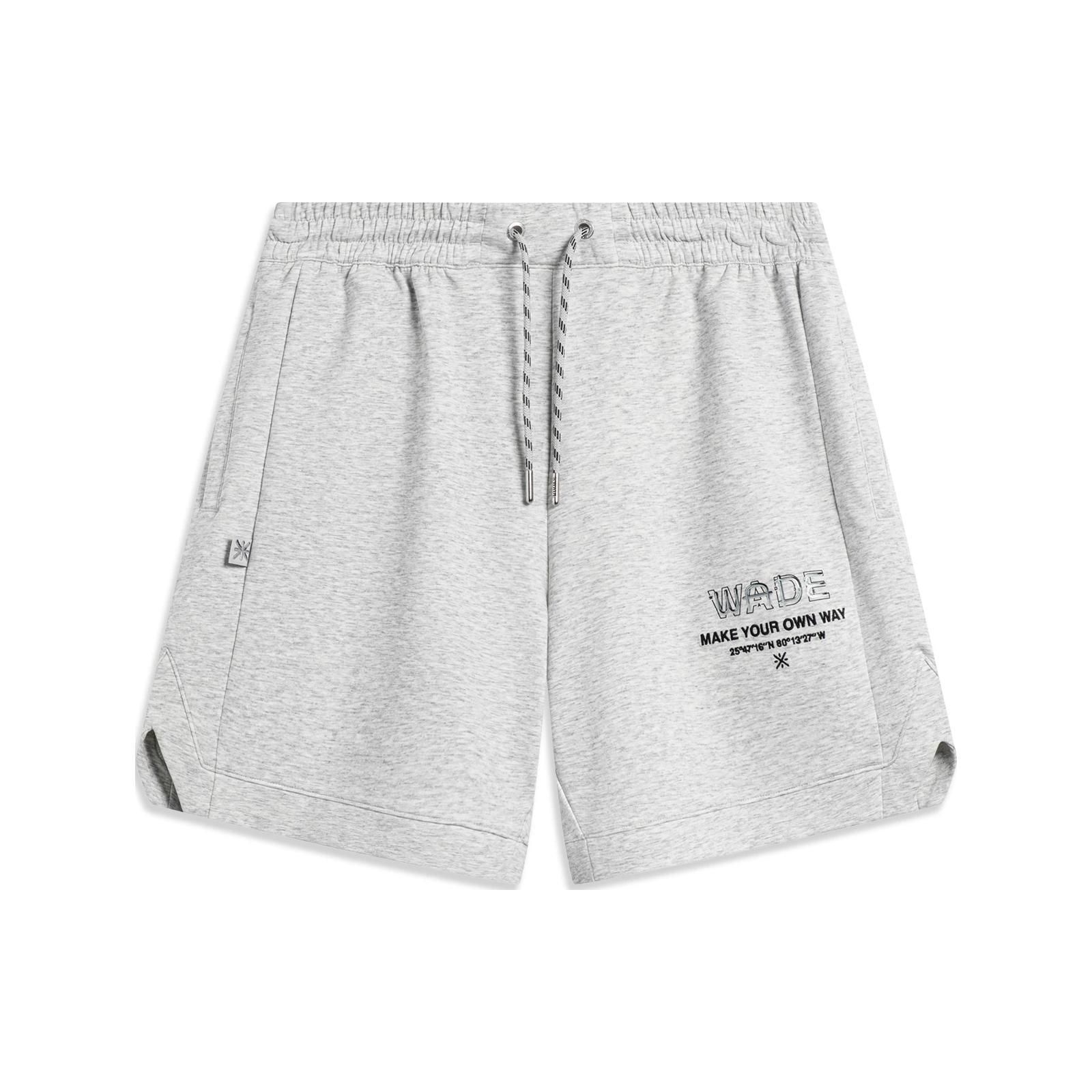 Li Ning X Cyril Casual Shorts Men s Heather Gray Stone Gray Moderate AKLTA25-3 XXL