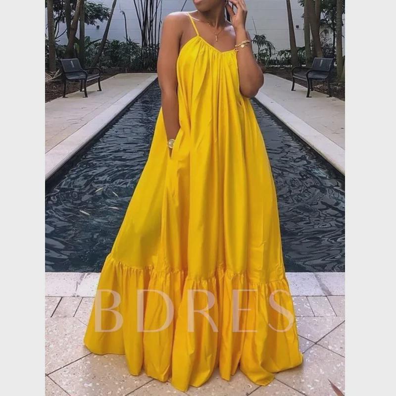 Spot 8078 Umstands-Strandkleid: Europäischer und amerikanischer Stil, sexy ärmelloses Swing-Sommerkleid für Damen