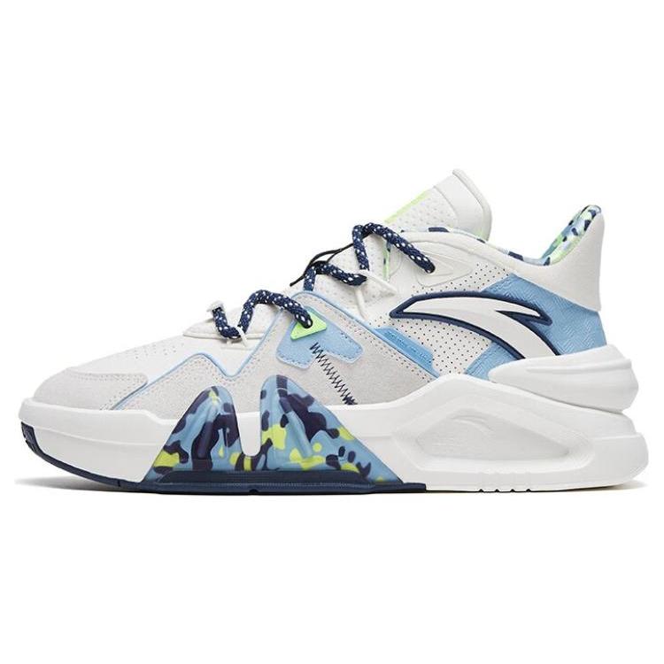 

Новые баскетбольные кроссовки Anta Overbearing с амортизацией, противоскользящей подошвой и устойчивые к истиранию, с низким верхом, мужские, бело-синие 112318080-2 42