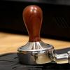 FUN COFFEE Espresso Tamper, 58mm Flat Stainless Steel with Wooden Handle (co-0013)