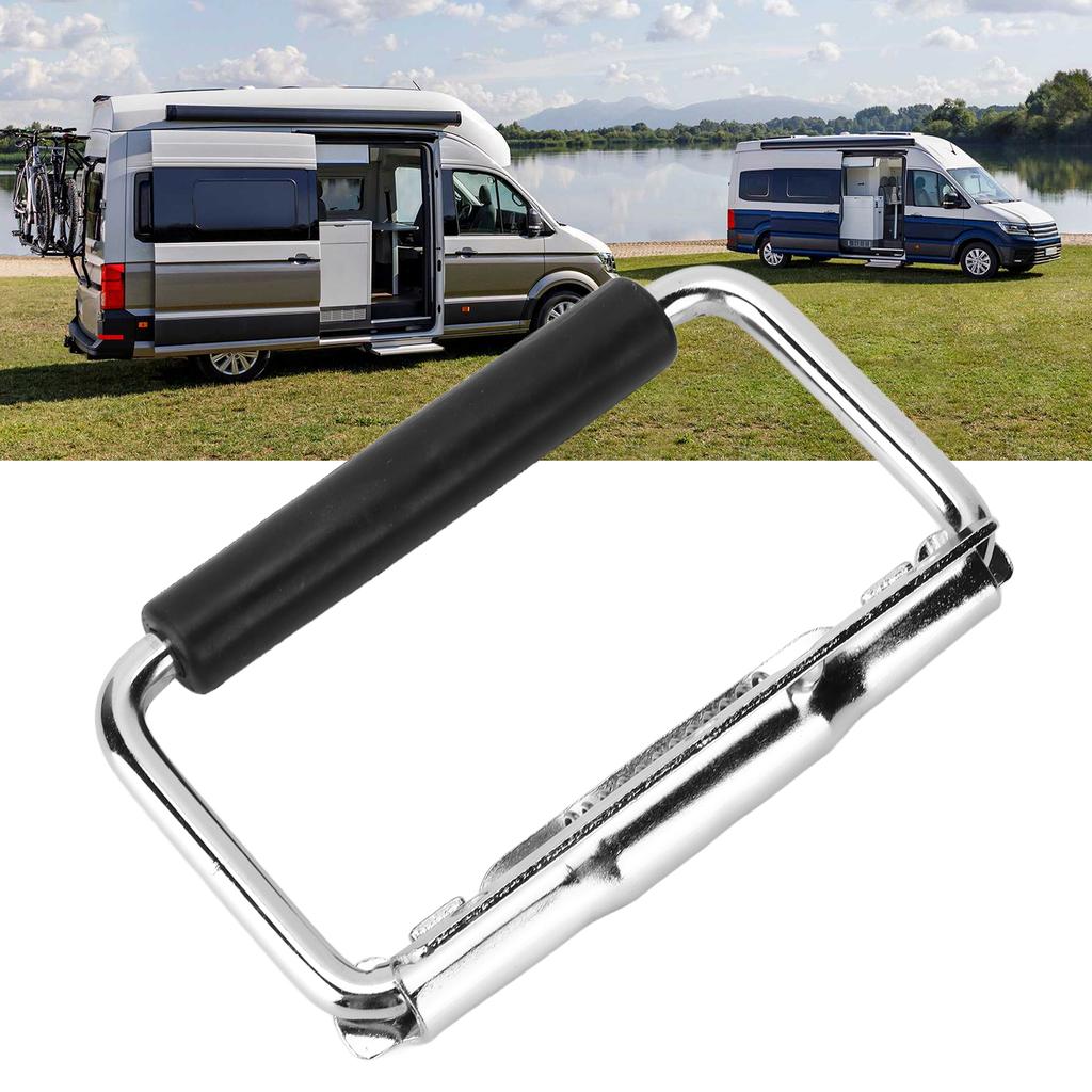 RV Door Handle Stainless Steel Fold Away Grab Handle RV Accessories for Yacht Camper