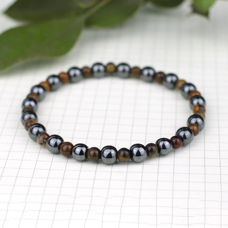 Noter 7 Types Of Stone Bracelets Men Tiger Eyes Lava Howlite Beads Hematite Meditation Healing Braslet Boyfriend Wrist Jewelry