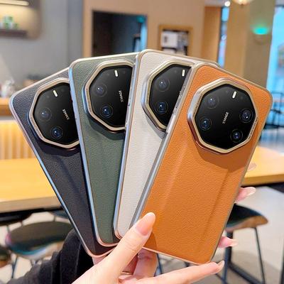 Leather Lychee Texture Back, Raised Camera Protective Case For Huawei Mate 80 RS Ultimate 80 Pro Max 80 70 Air Slim Cover