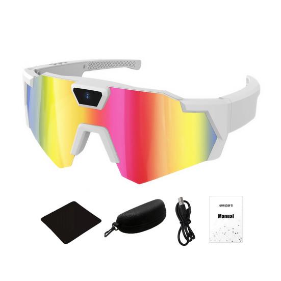 POV Glasses with Memory Card 4K Smart Baseball Sunglasses with Camera Photos Audios Videos Recording Lightweight Men Women Camera Wearable Eyewear