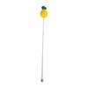 Yousheng Cocktail Stir Stick, Stainless Steel Cocktail Mixing Stick, with Durian Pineapple Strawberry Watermelon Rubber Top Decor, Drink Stirrer