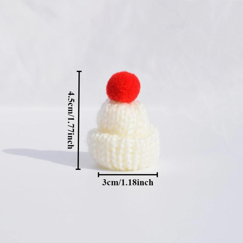 

10/15/20pcs Christmas Mini Knitting Hat Doll Hat Scarf for Crafts DIY Ornament Cute Doll Clothes Accessory Sewing Craft Supplies 10PCS