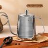 1pc Stainless steel coffee pot with narrow mouth; home pour-over coffee pot with narrow mouth and long spout; coffee mug
