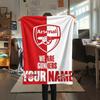 1PC Custom Name Arsenal Patterned Flannel Blanket Suitable For All Seasons for Home Decor Warmth and Comfort Gifts Holiday Present