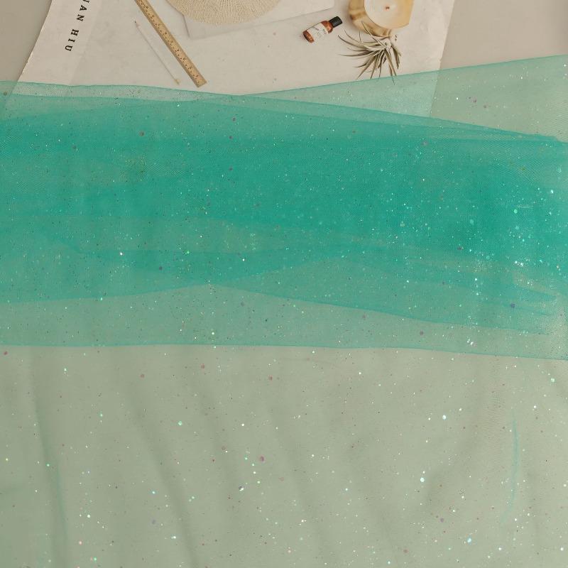 

Irregular Sequin Holographic Glitter Tulle Fabric for DIY Sewing Wedding Dresses Evening Gowns Bridal Veils Decoration Material 1Yard