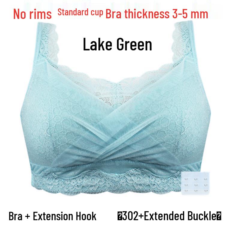 Post-Mastectomy Silicone Prosthetic Lace Bra - Plus Size, Breathable, Shaping, Bandeau