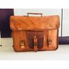 Vintage Skinnveske Herre Messenger Skulder Laptopveske Dokumentmappe Satchel