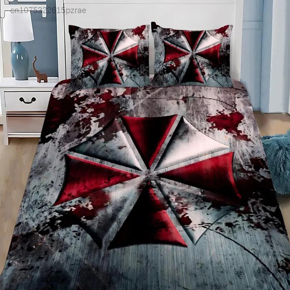 Duvet Cover Resident Evil 3D Exquisite Game Umbrella Digital Printing Bedding Set Comforter Bed Youth Home Decor Kids Boys Gift