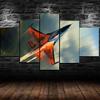 Unframed 5Pcs Fighting Falcon Jet Fighter Canvas Posters Wall Art Decorative Print Pictures Paintings for Living Room Home Decor