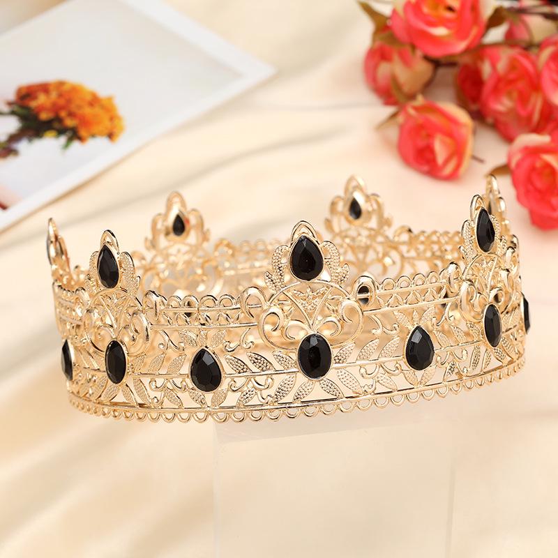 Rochie multicoloră pentru bărbați, coroană aurie - Accesoriu pentru ziua de naștere sau mireasă în stil european și american