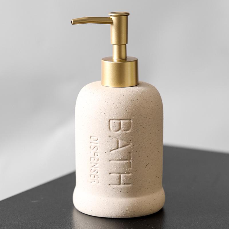 Ceramic Bathroom Soap & Lotion Dispenser Pump