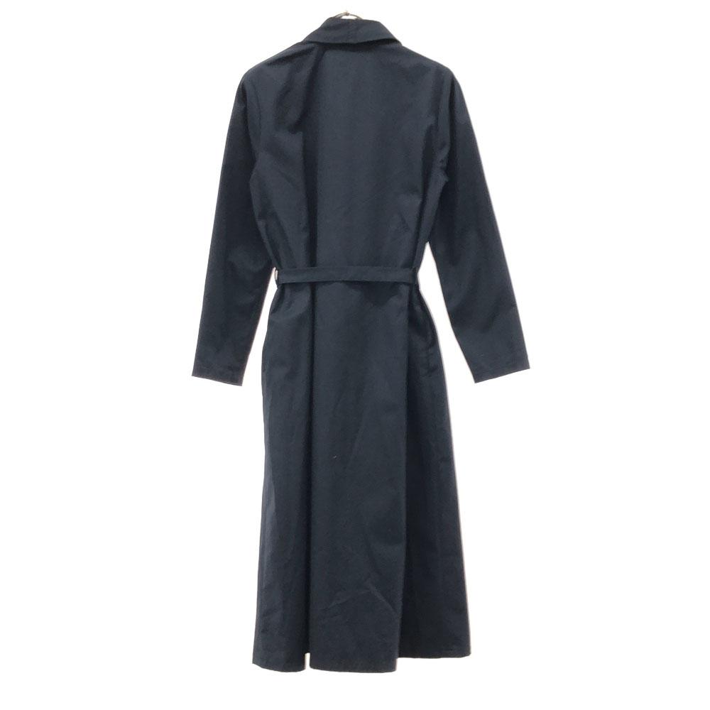 Mizuiro Ind Made In Japan Long Sleeve Gown Coat Navy Women Used