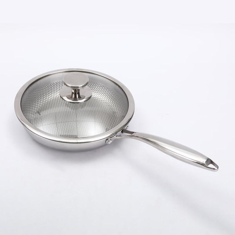 ZISIZ Hammered Non-stick Frying Pan with Lid