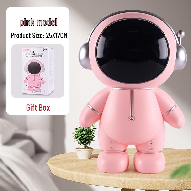

Astronaut Piggy Bank for Boys - Easy Coin Deposit & Withdrawal, Perfect New Year Gift for Children and Primary Students 25x17cm