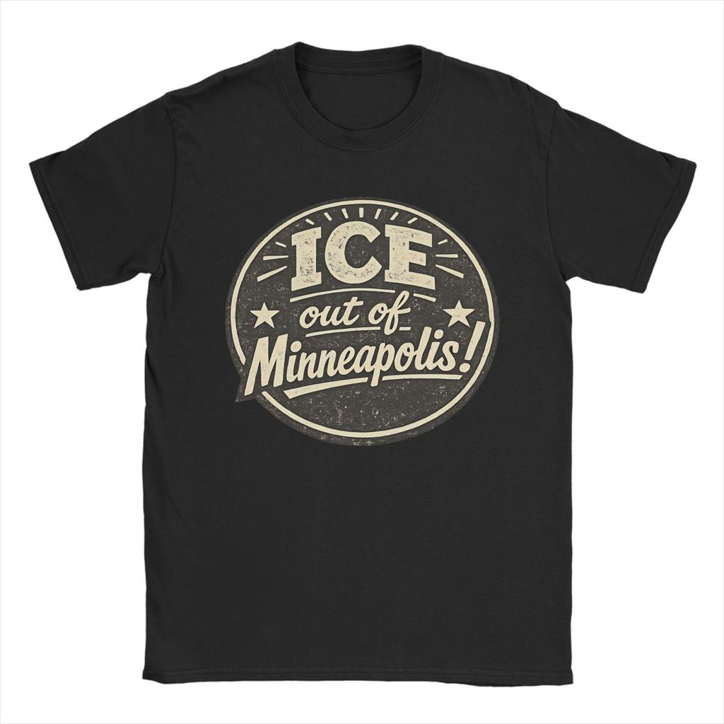 Ice Out No HuUnisex is Illegal US Unisex T Shirt Vintage Tees Short Sleeve Crewneck TShirts Cotton Printed Tops