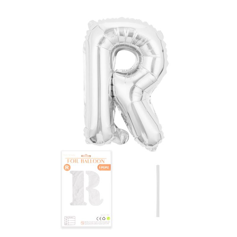 Independent Paper Card Packaging 16-Inch English Letter Aluminum Film Balloon Birthday Party Decoration Arrangement Aluminum Foil Balloon