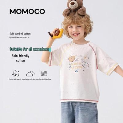 MOMOCO Boys' Summer Short Sleeve Fun Fashion T-Shirt