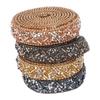 4Pcs Crystal Rhinestone Ribbon Self Adhesive Cuttable Shiny Rhinestone Ribbon Trim for Clothes Scrapbooks