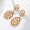 Geometric Pearl Earrings For Women With Gold Silver Finish Stylish Spring Jewelry