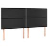 VidaXL Headboard Bedroom Furniture Bed Accessories Single Bed Heads Interior Bed Frame Heads Black 200x5x118/128 3116300