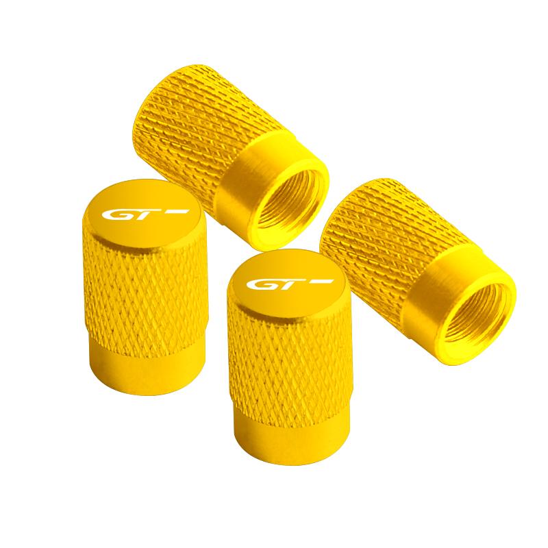 4pcs Metal GT Badges Car Wheel Tire Valve Caps Covers For Peugeot RCZ 206 307 308 3008 207 208 508 2008 5008 RIFTER Accessories