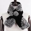 Winter Women Real Rex Rabbit Fur Scarf Natural Warm Soft Rex Rabbit Fur Muffler Lady Genuine Rex Rabbit Fur Scarves