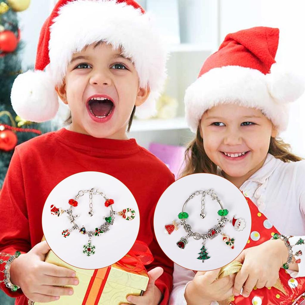 Bracelets Christmas Advent Calendar DIY Jewelry Making Kit Christmas Advent Calendar Xmas Advent Calendars Pendant Decorations