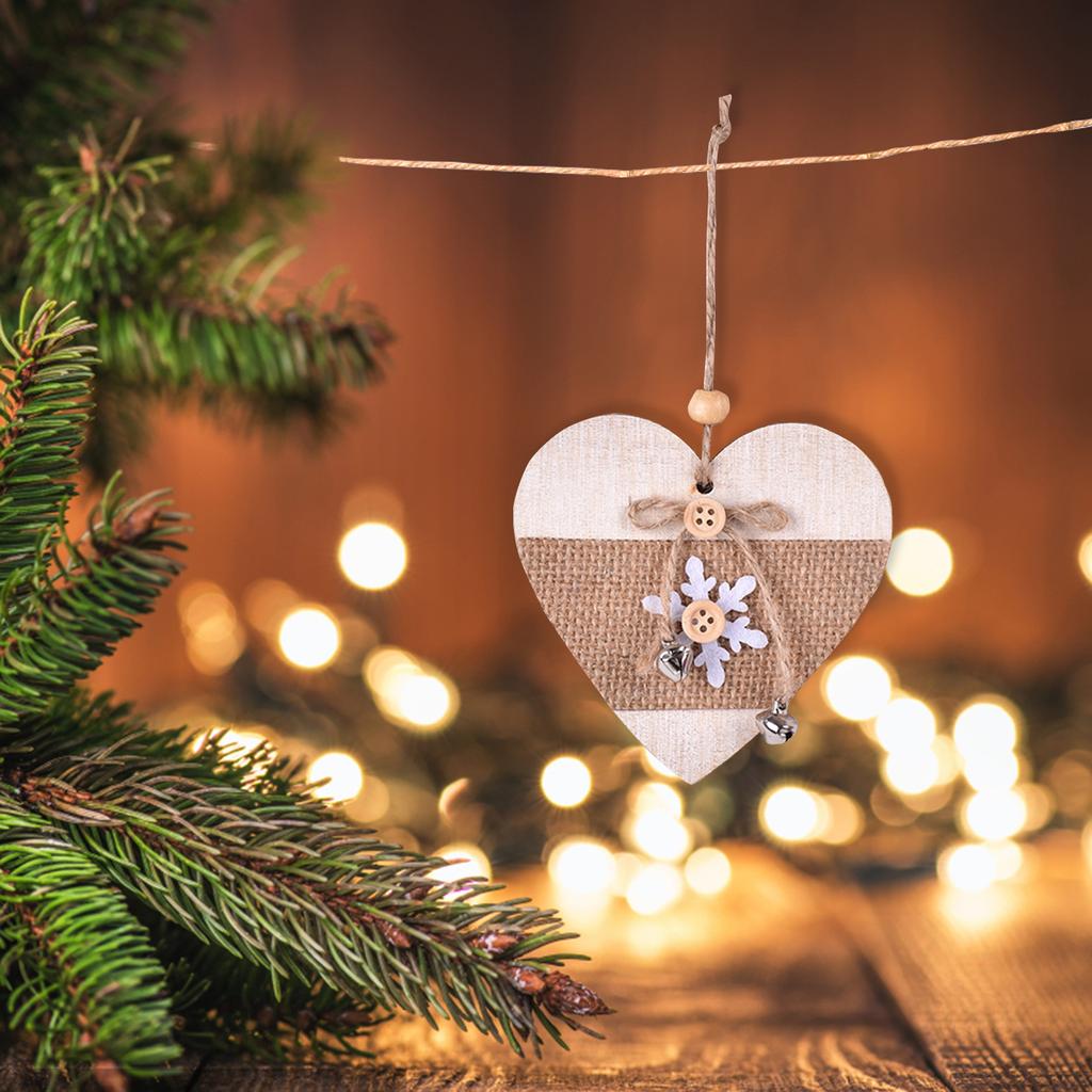 Dřevěný Vánoční Přívěsek, Pěticípá Hvězda Elk House, Vánoční strom Angel Love, Malý přívěsek, Vánoční dekorace