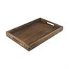 For Solid Wood Tray Set with Handles and Iron Corners for Serving and Display