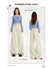 Thirteen Lines Women's High Waist Apricot Denim Wide Leg Pants