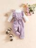 Cozy Autumn/Winter Baby Girl Fashion Set: High Collar Long Sleeve Top & Lace Pants