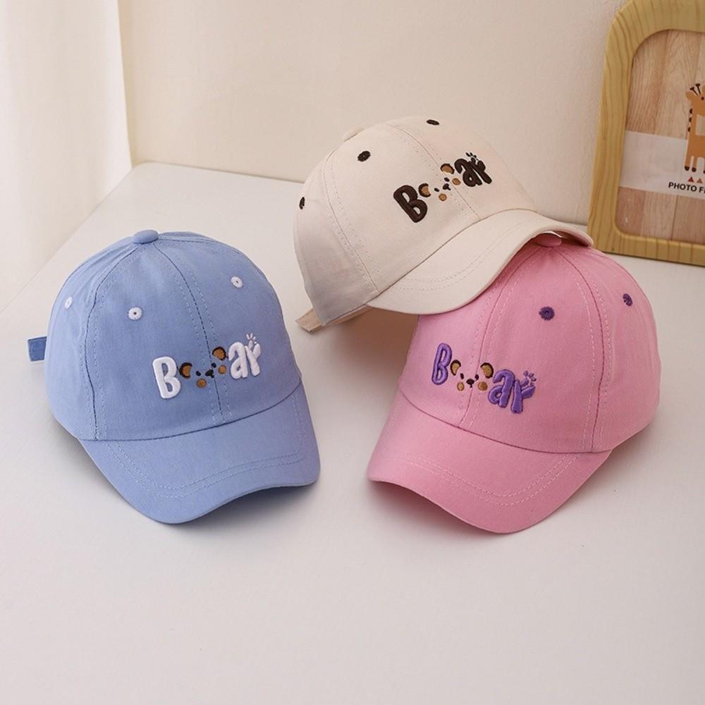 Sun Protection Kids Baseball Hat Letter Embroidered Sun Visor Hats Cartoon Duck Tongue Cap Kids