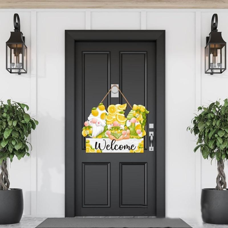 Decorative Spring Wood Decors Sign Hello Spring Wood Hangings Sign Unique Door Hangings, Home & Offices Decorations