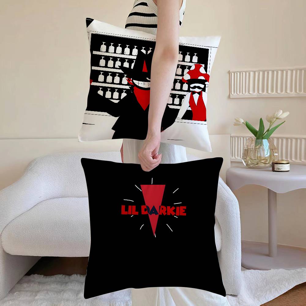 Singer L-Lil Darkie-MT Rapper Pillow Case Printed Brushed Fleece Pillow Baby Skin-Touch Eco-Friendly Dye-Sublimat