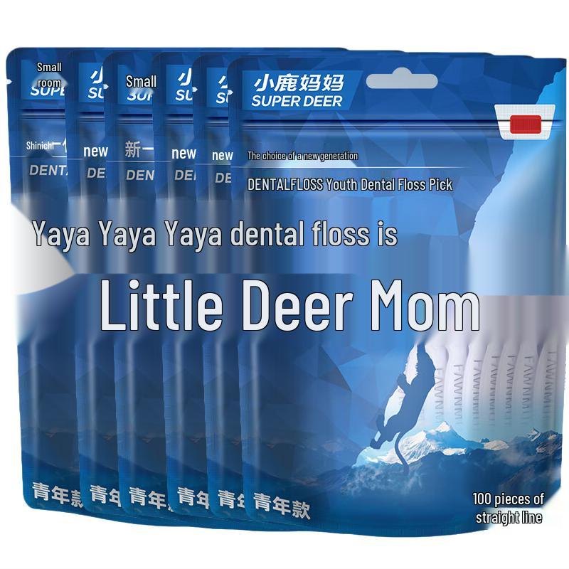FAWNMUM Smooth Round Dental Floss Picks