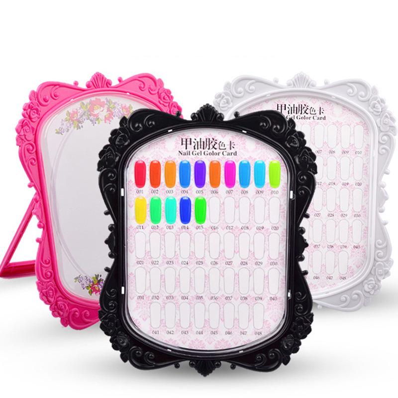 Professional Model Nail Gel Polish Color Display Box Book Dedicated 48 Color Card Chart Painting Manicure Nail Art Tools