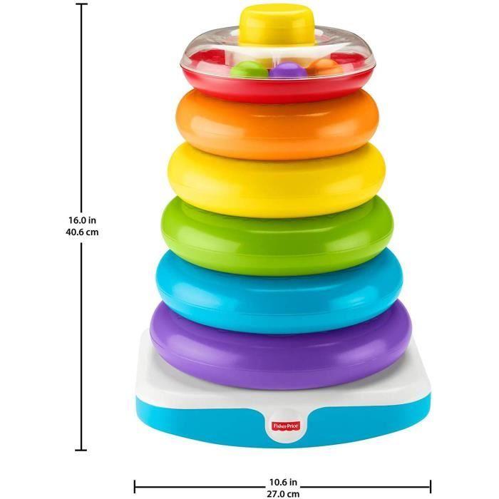Fisher-Price - Pyramide Arc-en-ciel géante - Jouet d'éveil - A partir de 12 mois GJW15