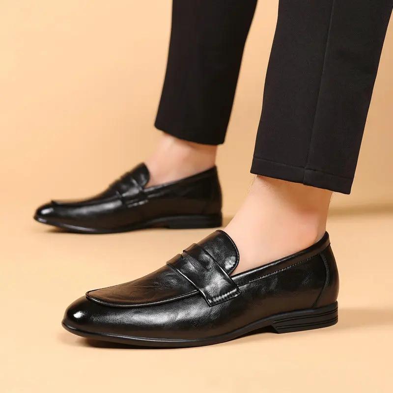 Fashion New Footwear Men's Business Leather Shoes Banquet Pointed Dress Leather Shoes Men's Shoes