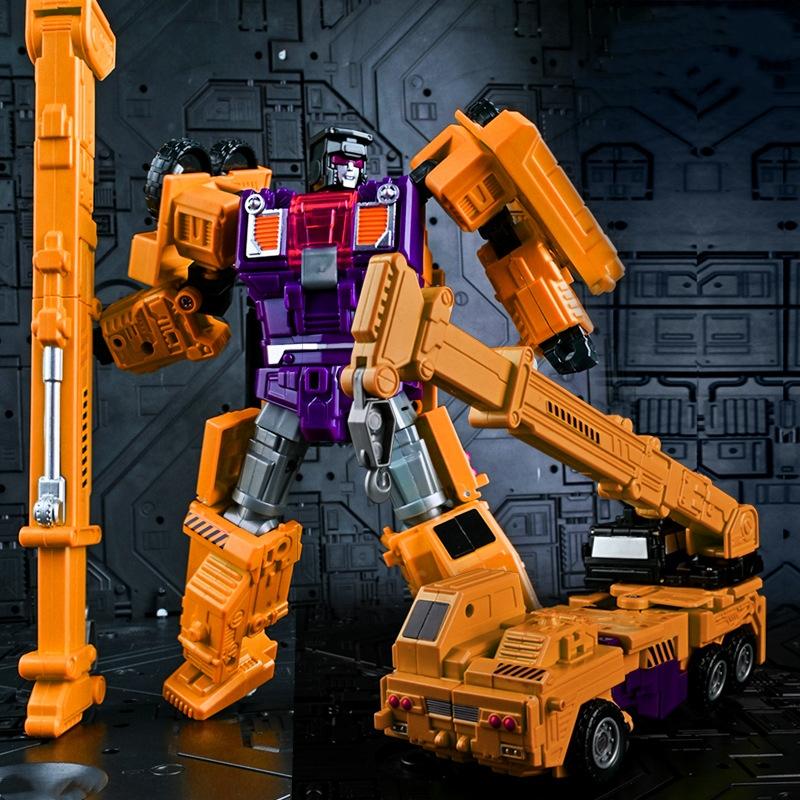 Jinjiang Transformation Toys Devastator Combination Sets Excavator Scraper Hook Action Figure Robot Car Model Kids GT 6 in 1 Poseable Articulated
