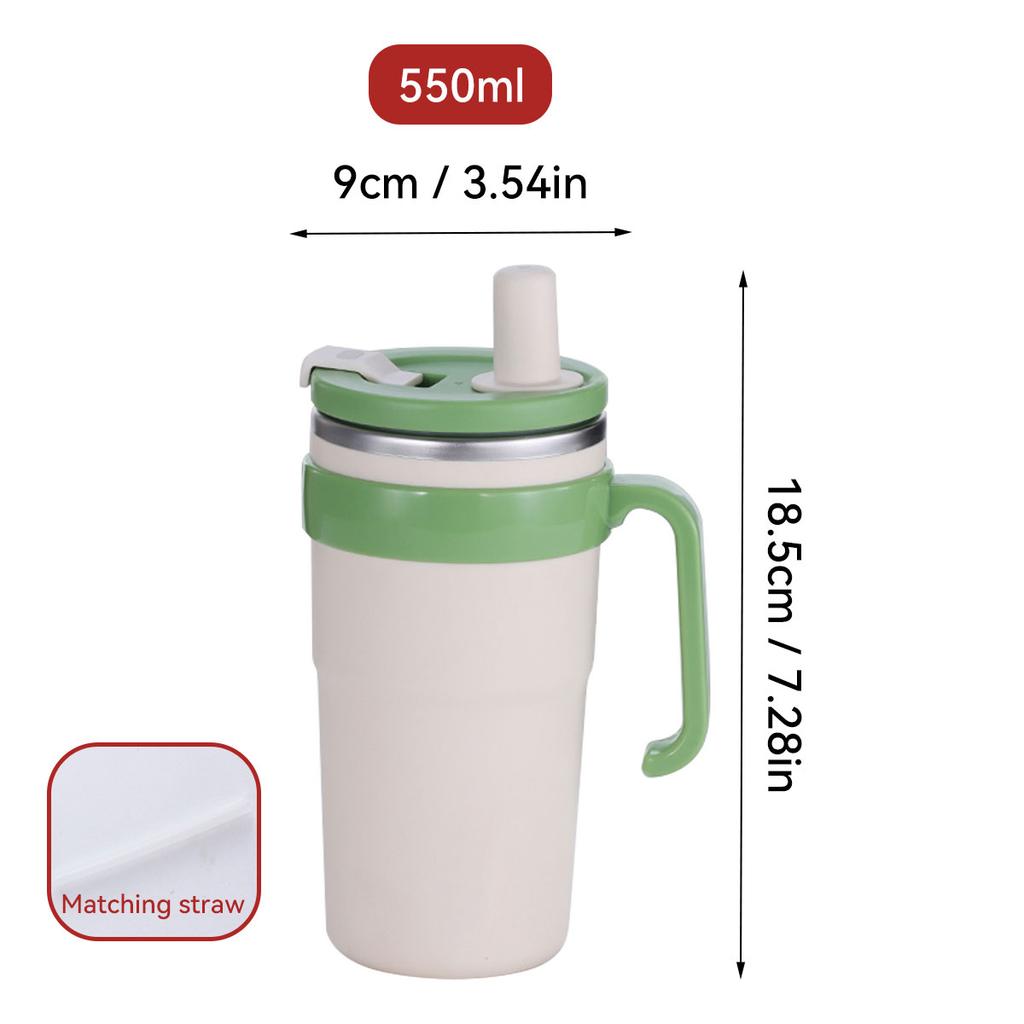 Portable Large Capacity Insulated Water Cup With Straw&Tea Strainer 304 Stainless Steel Leak-proof Water Bottle Drinkwa