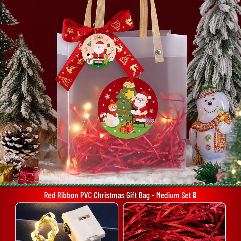 Christmas Eve Apple Candy Souvenir Handbag - Creative Transparent Gift Bag
