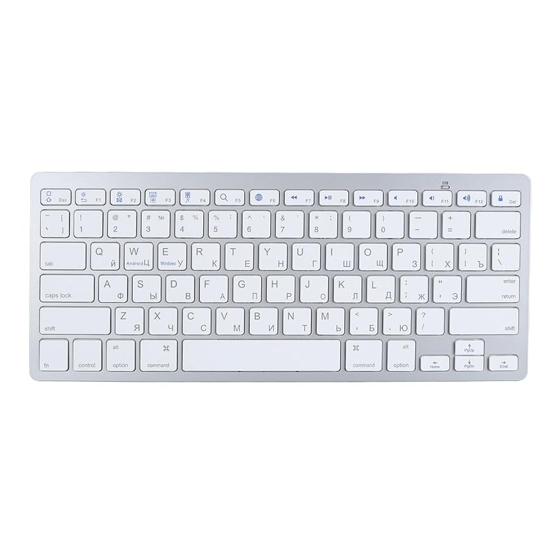 

Bluetooth keyboard ultra slim keyboard portable wireless keyboard bilingual language keypad IOS, Android, Windows, SmartTV, OS X for (Russia)