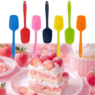Silikon Pişirme Spatulası Tatlılar Kaymaz Saplı Krema Karıştırma Aleti Kek Krema Karıştırıcısı Kolay Temizlenen Pasta Aracı