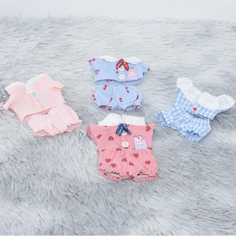 10cm Cotton Doll Pajamas Set - Starfish & Normal Body Outfits for Plush Toys
